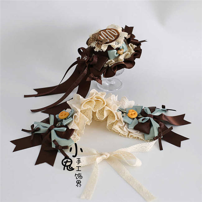 Mint Chocolate Handmade Lolita Headband and Top Hat