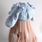 Plaid Rabbit Ears Lolita Beret