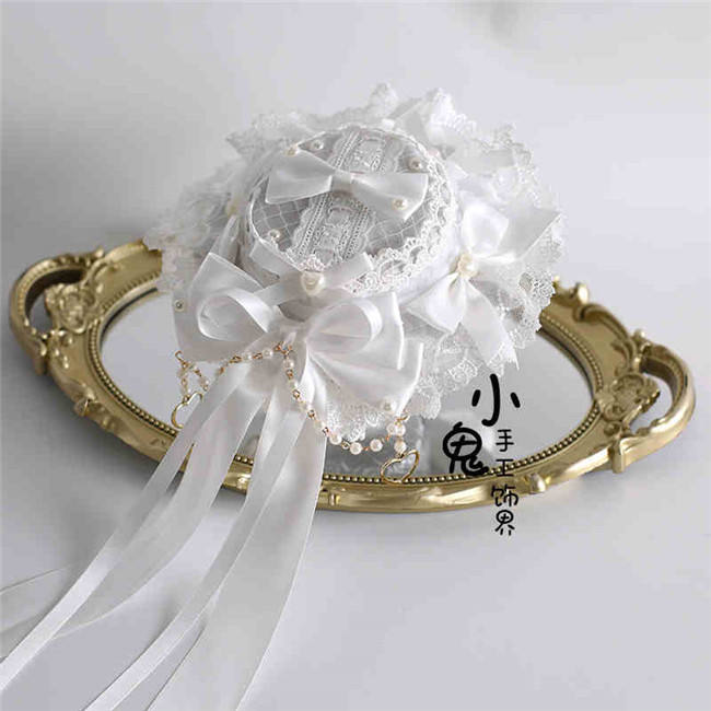 Bowknots Lace Lolita Top Hat