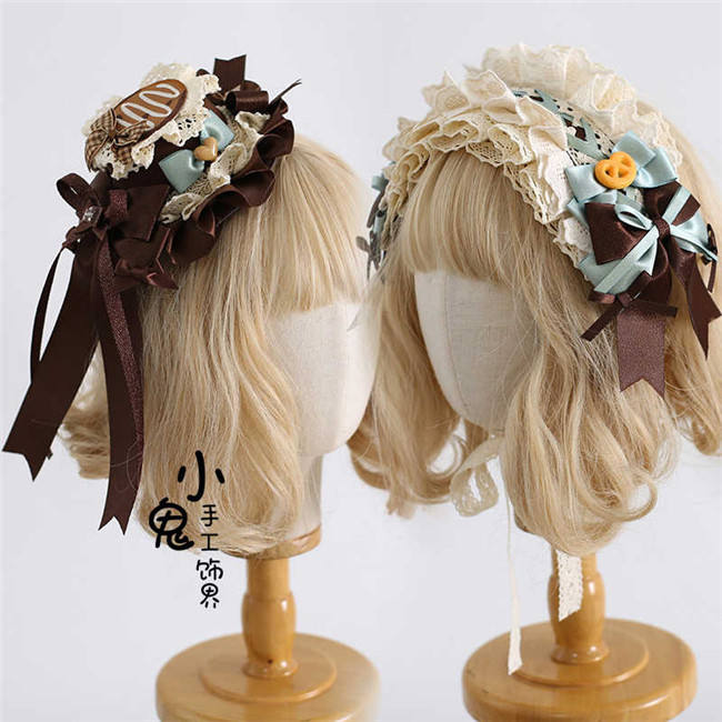 Mint Chocolate Handmade Lolita Headband and Top Hat