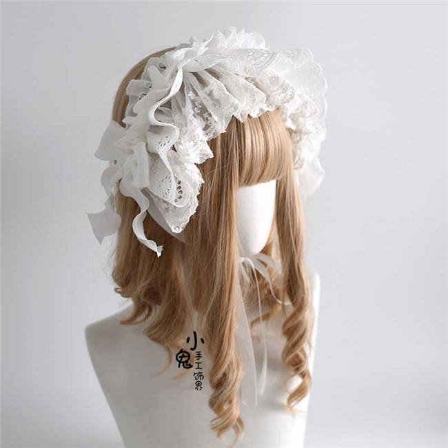 White Lace Lolita Headdress
