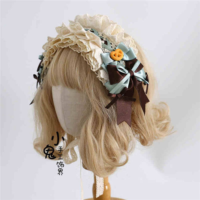 Mint Chocolate Handmade Lolita Headband and Top Hat