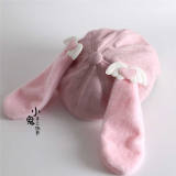 Pink Fur Rabbit Ears Lolita Beret