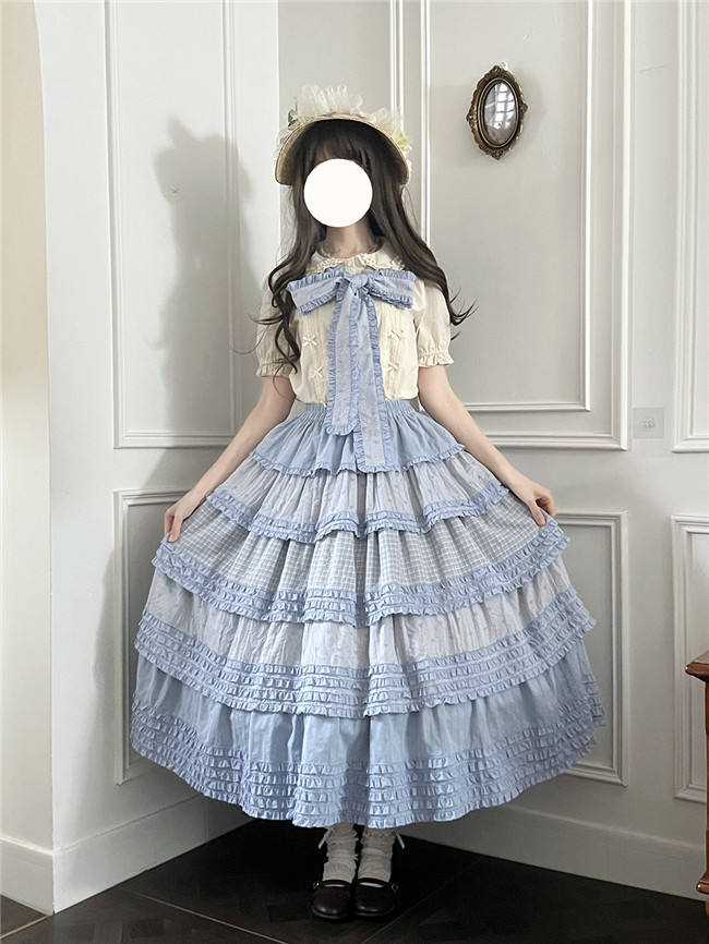 Miss Point Garden Sunflower Tiered Lolita Skirt