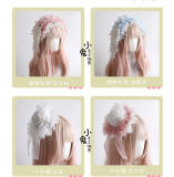 Peacock Feather Detachable Wings Lolita Headband, Top Hat and Feather Headdress