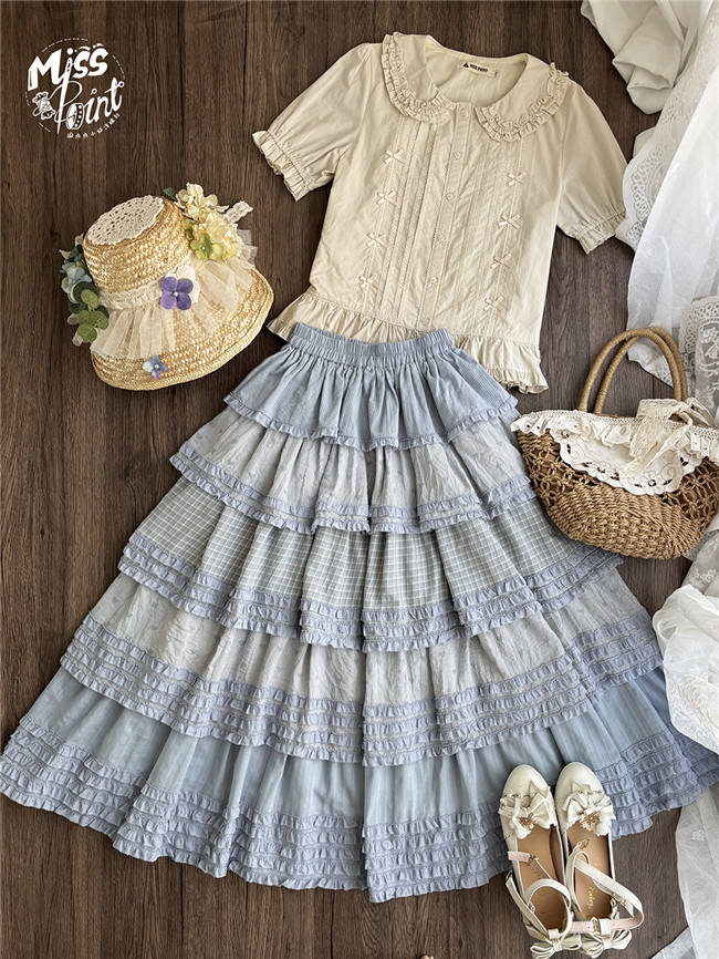 Miss Point Garden Sunflower Tiered Lolita Skirt