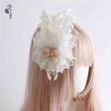 Peacock Feather Detachable Wings Lolita Headband, Top Hat and Feather Headdress
