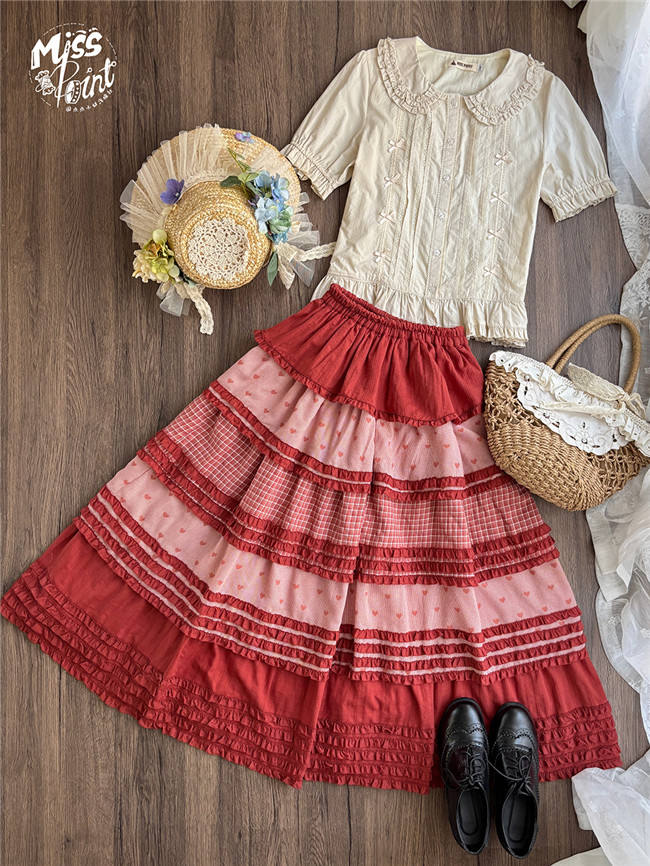 Miss Point Garden Sunflower Tiered Lolita Skirt