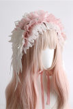 Peacock Feather Detachable Wings Lolita Headband, Top Hat and Feather Headdress