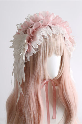 Peacock Feather Detachable Wings Lolita Headband, Top Hat and Feather Headdress