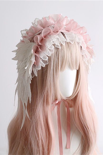Peacock Feather Detachable Wings Lolita Headband, Top Hat and Feather Headdress