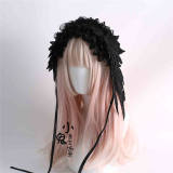 Peacock Feather Detachable Wings Lolita Headband, Top Hat and Feather Headdress
