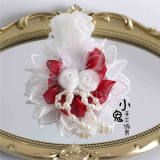 Peacock Feather Detachable Wings Lolita Headband, Top Hat and Feather Headdress