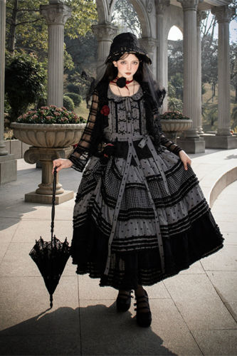 Miss Point Garden Sunflower Tiered Skirt Lolita Jumper Dress
