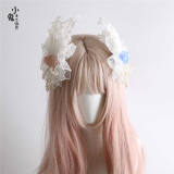Peacock Feather Detachable Wings Lolita Headband, Top Hat and Feather Headdress