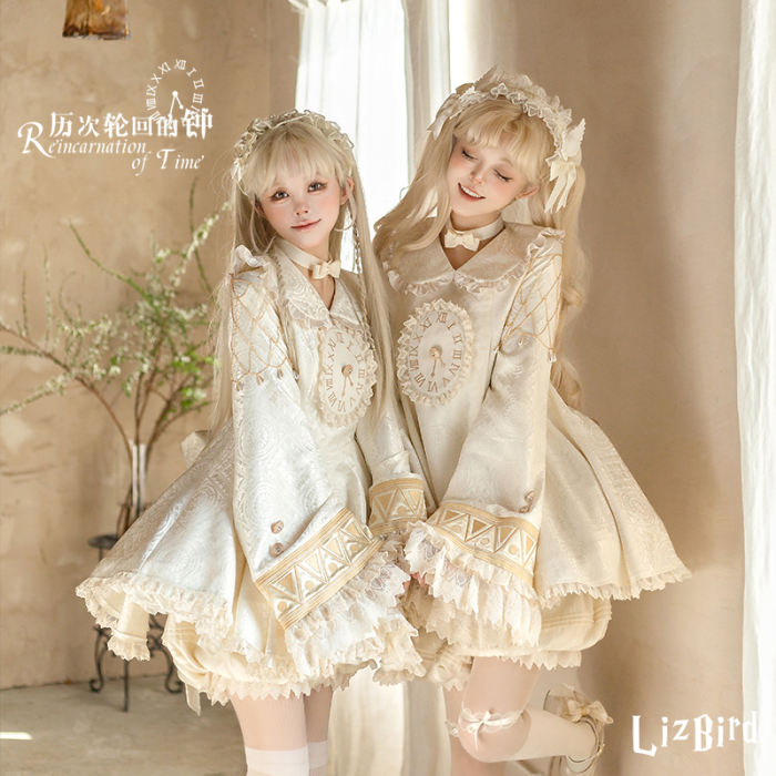 Lizbird Reincarnation of Time Doll Lolita Dress, Fake Collar, Hat and Bloomer