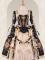 Front Open One Piece Dress -Black Gold