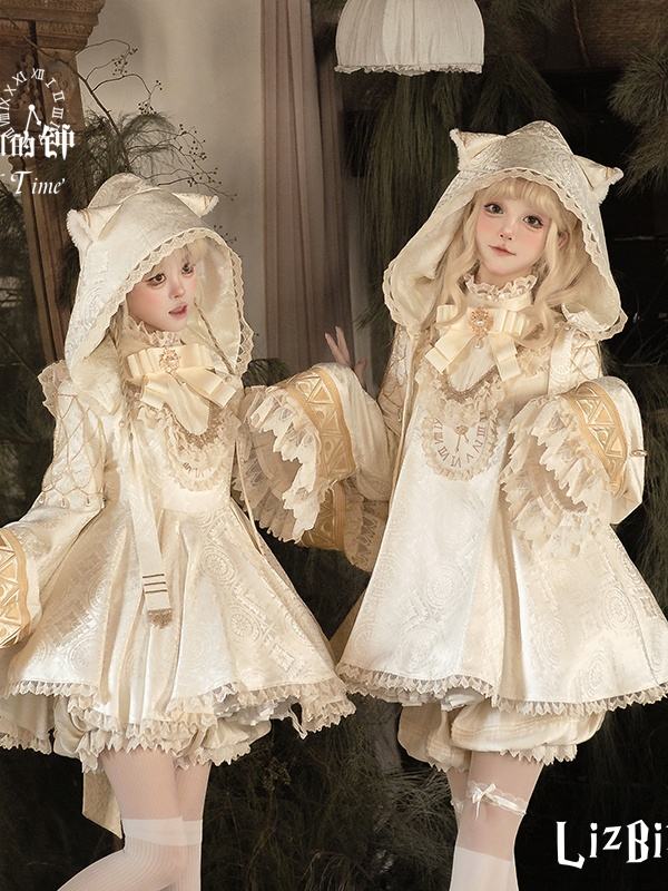 Lizbird Reincarnation of Time Doll Lolita Dress, Fake Collar, Hat and Bloomer