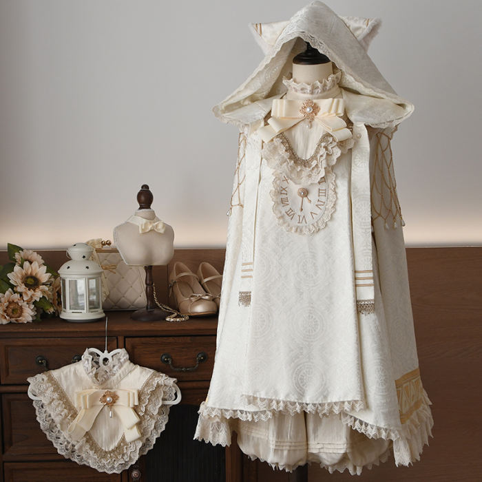 Lizbird Reincarnation of Time Doll Lolita Dress, Fake Collar, Hat and Bloomer