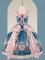 Long Jumper Dress(lace at chest) -Blue Pink