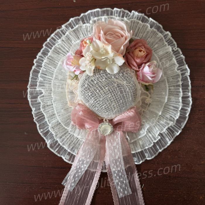Commission Flowers Hard Lace Mini Hat