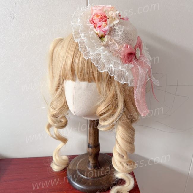 Commission Flowers Hard Lace Mini Hat