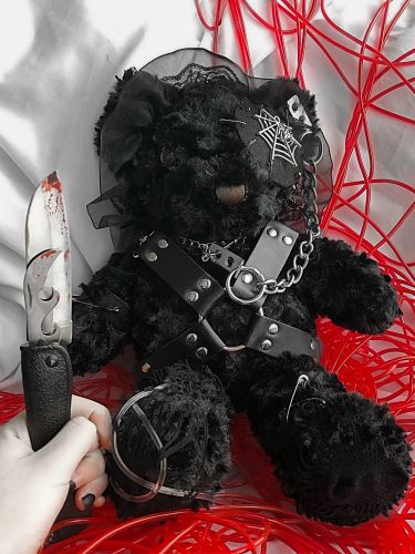 Dark Series Lolita Crossbody Double or Single Shoulder Bear Bag