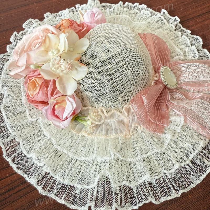 Commission Flowers Hard Lace Mini Hat