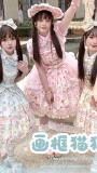Discovering Treasure Picture Frame Cat Printed Lolita Dress
