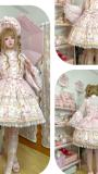 Discovering Treasure Picture Frame Cat Printed Lolita Dress
