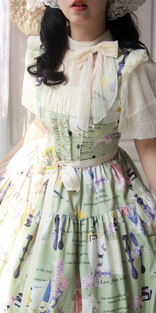 Watercolor Hyacinth Series Lolita Shirt and Skirt