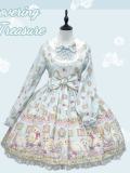 Discovering Treasure Picture Frame Cat Printed Lolita Dress