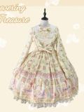 Discovering Treasure Picture Frame Cat Printed Lolita Dress