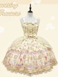 Discovering Treasure Picture Frame Cat Printed Lolita Dress