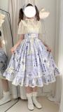 Watercolor Hyacinth Series Lolita Shirt and Skirt