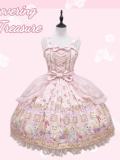 Discovering Treasure Picture Frame Cat Printed Lolita Dress