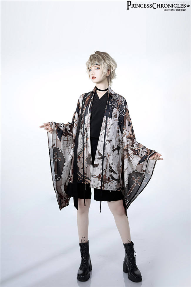 Princess Chronicles Dark Night Instruction Printed Outwear Ouji Fashion