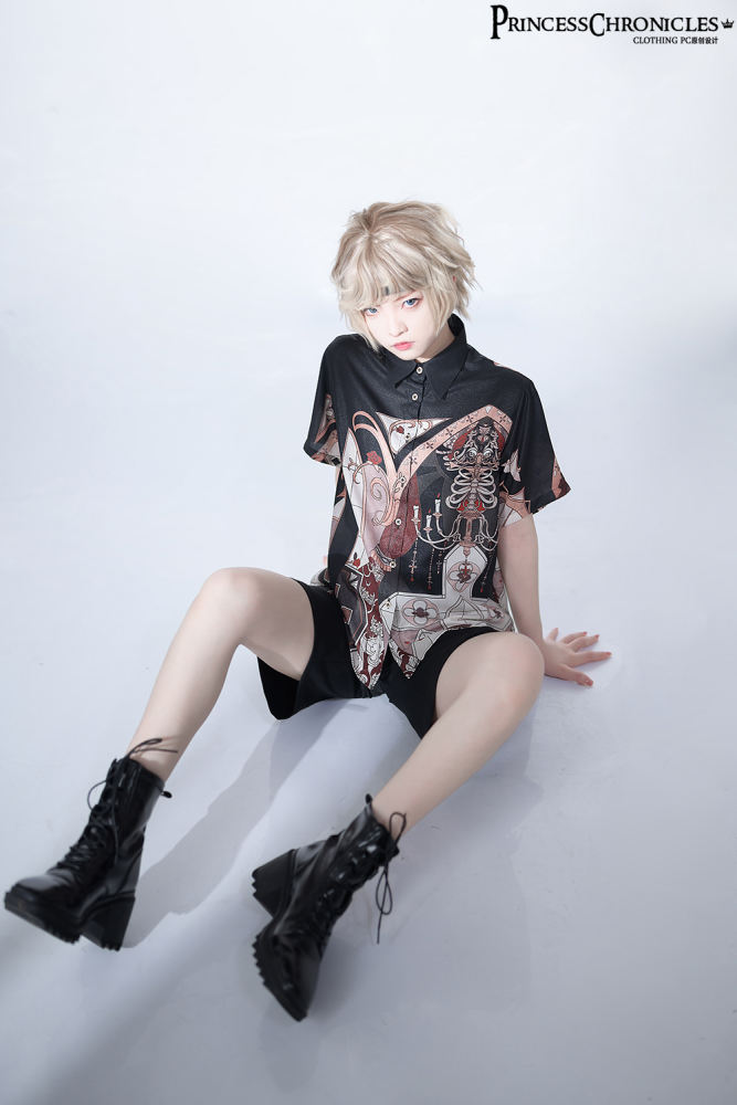 Princess Chronicles Dark Night Instruction Embroidery Ouji Fashion Short Pants