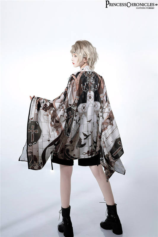 Princess Chronicles Dark Night Instruction Printed Outwear Ouji Fashion