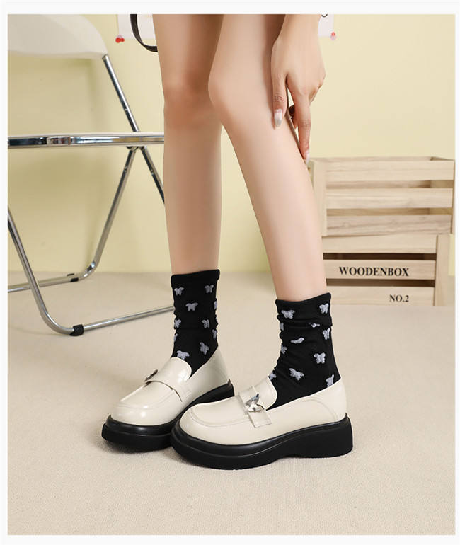 Earl Cat Leather Loafers Platform Shoes