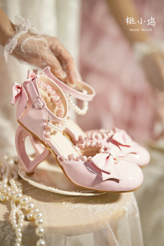 Love heart high heel women's sandals lolita shoes