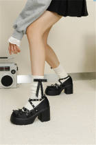 Earl Cat Multiple Belts Lolita Heels Shoes