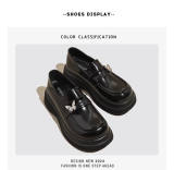 Earl Cat Leather Loafers Platform Shoes
