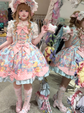 Rainbow Bunny Lolita Dress, Blouse and Accessories