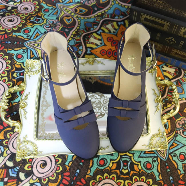 Double Bow High Heel Lolita Shoes