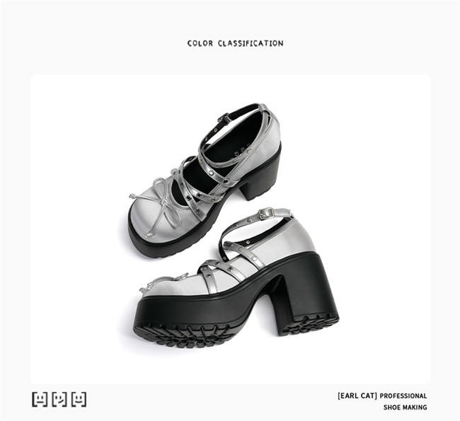 Earl Cat Multiple Belts Lolita Heels Shoes