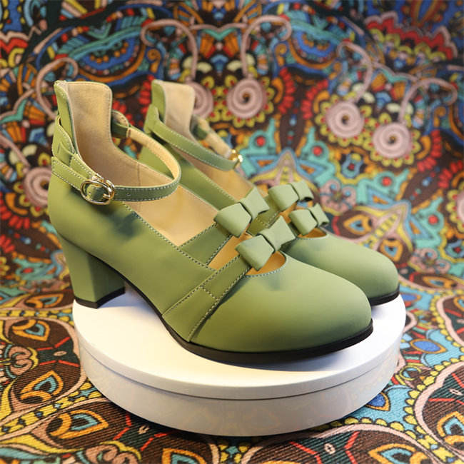 Double Bow High Heel Lolita Shoes