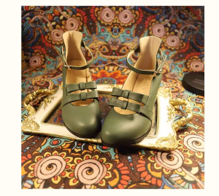 Double Bow High Heel Lolita Shoes