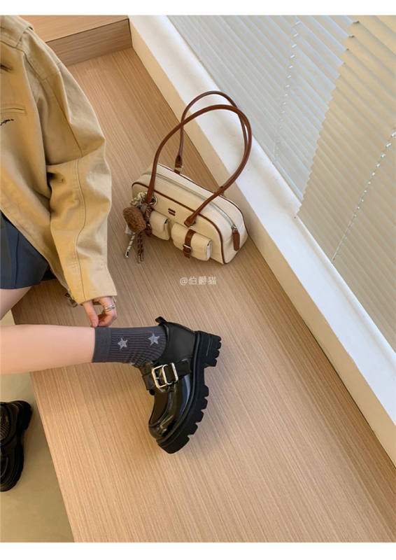 Earl Cat Leather Loafers Platform Shoes