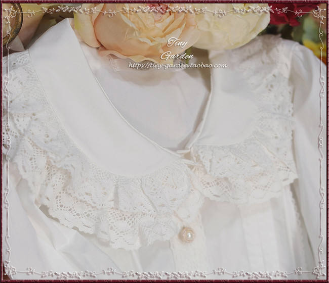 Antique Doll Double Layers Lace Collar Lolita Blouse
